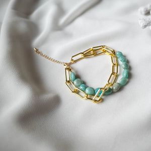 AMAZZONITE - Bracciale con pietre di amazzonite - OE!