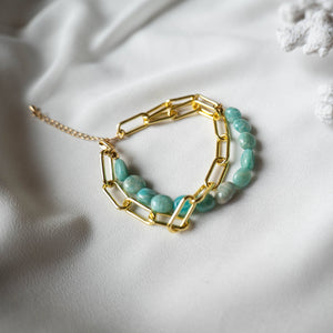AMAZZONITE - Bracciale con pietre di amazzonite - OE!