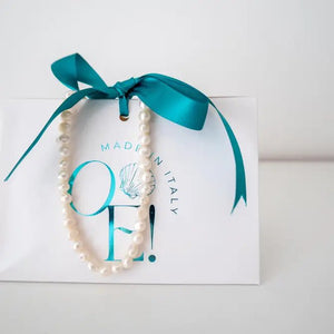 Basic freshwater medium pearl collana/choker - OE!
