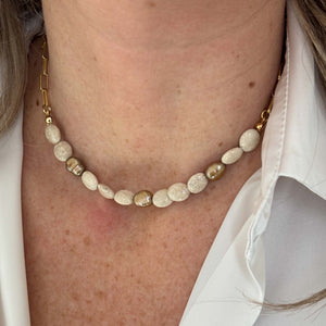 Communicazione - Collana con pietre di fiume - OE!