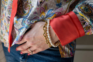 PERLE - Bracciale oro con perle di fiume - OE!