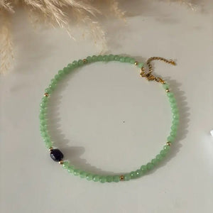 RIDERE - Collana con cristalli ed ametista - OE!