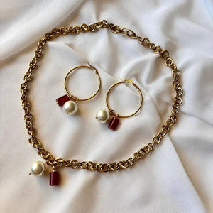 Ruby Radiance - Orecchini a cerchio - OE!